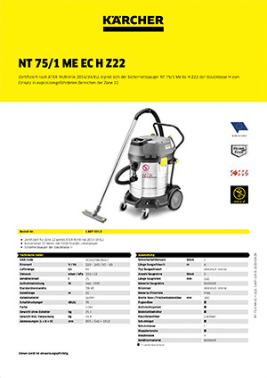 Nass-/Trockensauger NT 75/1 Me Ec H Z22