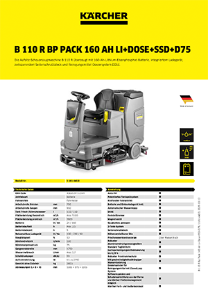 B 110 R Bp Pack 160 Ah Li+Dose+SSD+D75
