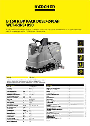 B 150 R Bp Pack DOSE+240Ah Wet+Rins+D90
