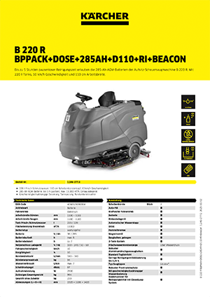 B 220 R BpPack+DOSE+285Ah+D110+Ri+Beacon