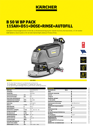 B 50 W Bp Pack 115Ah+D51+DOSE+Rinse+Autofill