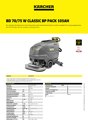 BD 70/75 W Classic Bp Pack 105Ah