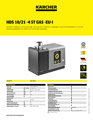 HDS 10/21 -4 St Gas -EU-I