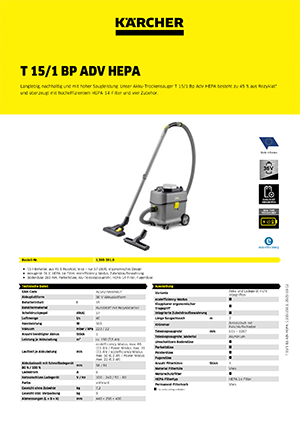 T 15/1 Bp Adv HEPA​