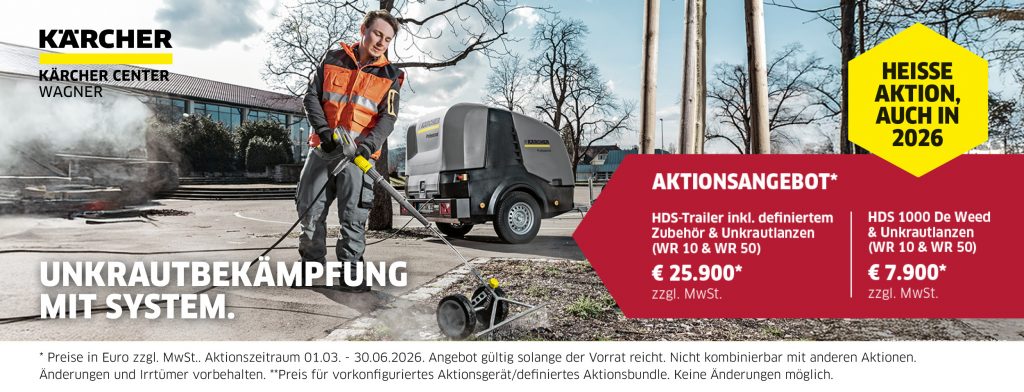 HDS Trailer Aktion Unkrautbekämpfung mit Heißwasser